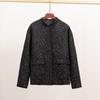 Gold Silk Sequin Jacket Female 2024 Fashion Ins New Arrival Fashionable Sequins Stand Collar Baggy Coat