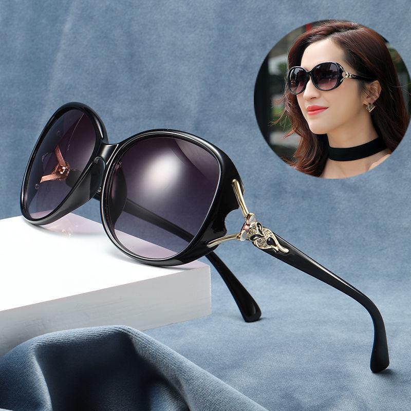 Women's Polarized Rhinestone Fox Head Sunglasses - Fashionable UV Protection
