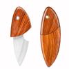 Compact Wood Grain Folding Knife: Portable Mini Pocket Knife for Outdoor and Kitchen Use