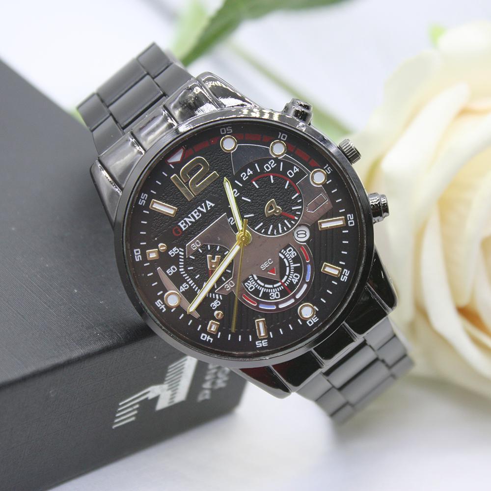 3pcs Set Luxury Man Watch Big Brand Men's Watch Stainless Steel Bracelets Matching Bracelets Include Box for Classmate Gift