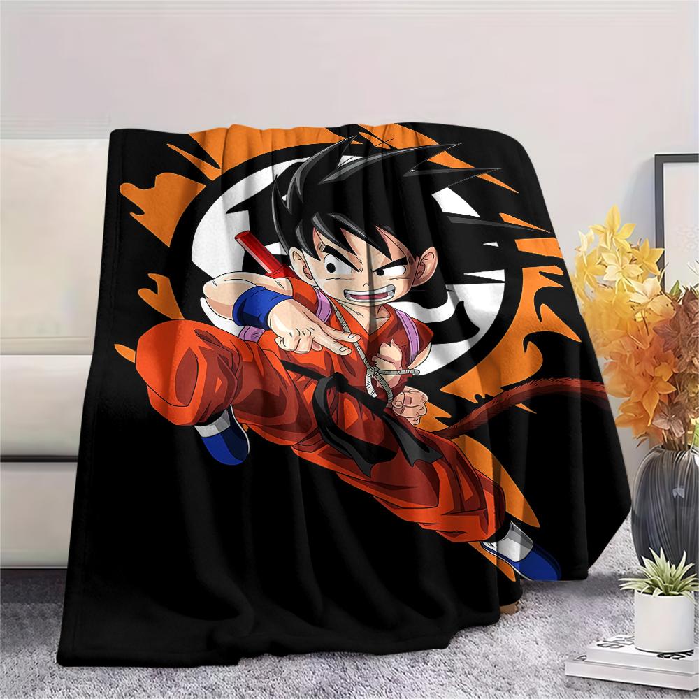 Coperta in Flanella con Stampa Personaggi Dragon Ball, Alta qualità Confortevole per Tutte le Stagioni, Arredamento per la Casa, Calore e Comfort, Perfetta per Regali di Natale
