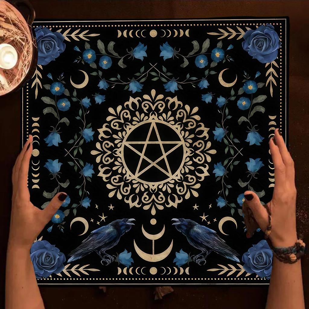 Tarots Tablecloth Divinations Table Cover Astrology Oracles Board Game Mat Square Shape Pendulums Altar Table Deck Cloth