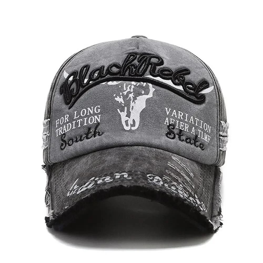 Four Seasons Men's Baseball Cap Casual Wash Embroidered Cap Curved Brim Bowler Sun Hat Official Website