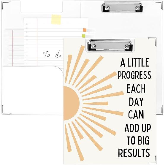 Mental Health Clipboard Folio with Storage Pocket for Office, pirational Motivational Padfolio Clip Board with Metal Clip for School Counselor significant results