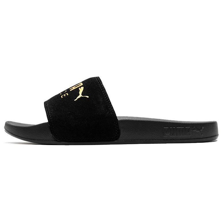 New PUMA Flip Flops 'Black Gold' 398678-01