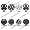 For VOLKSWAGEN VW 1Pc 3D ABS Car Front Logo Grille Badge Trunk Badge For Volkswagen Polo 2011-2013 6R0853600A 35D853630 Auto Rep