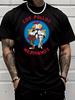 Los Pollos Herunisexos Chicken Cartoon Graphic Unisexs Cotton Crew Neck Tee Short Sleeve Loose Casual Daily Street Male Wear Top