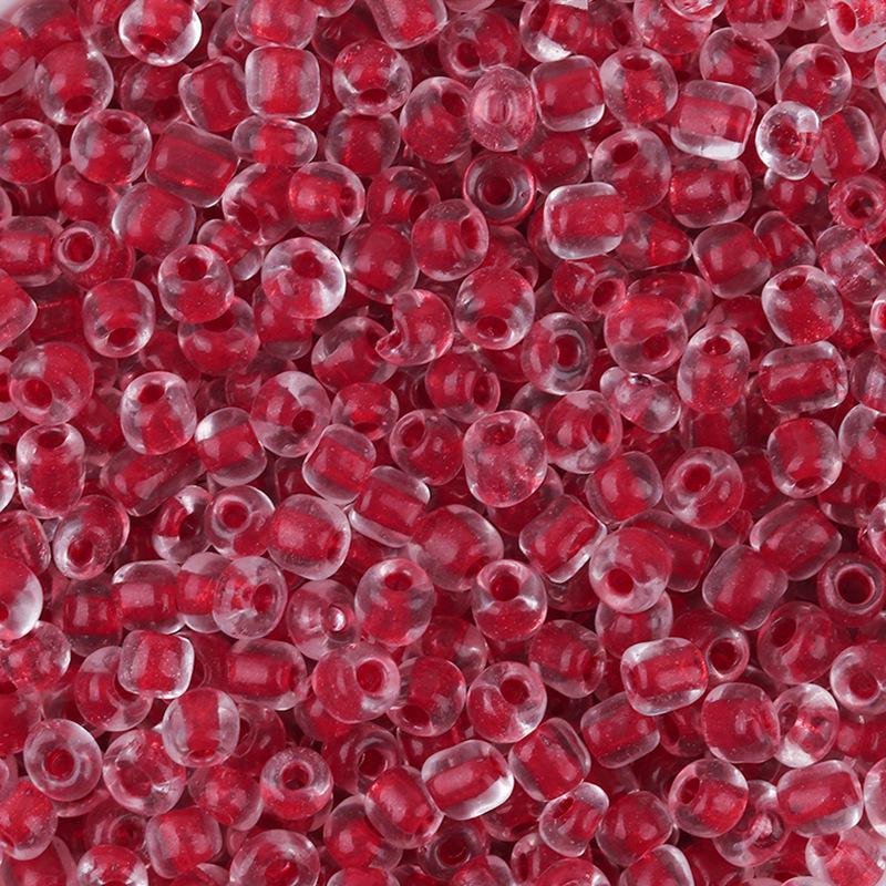 4mm Transparent Dyed Core Glass Seed Beads for DIY Bracelets, 450g Bag