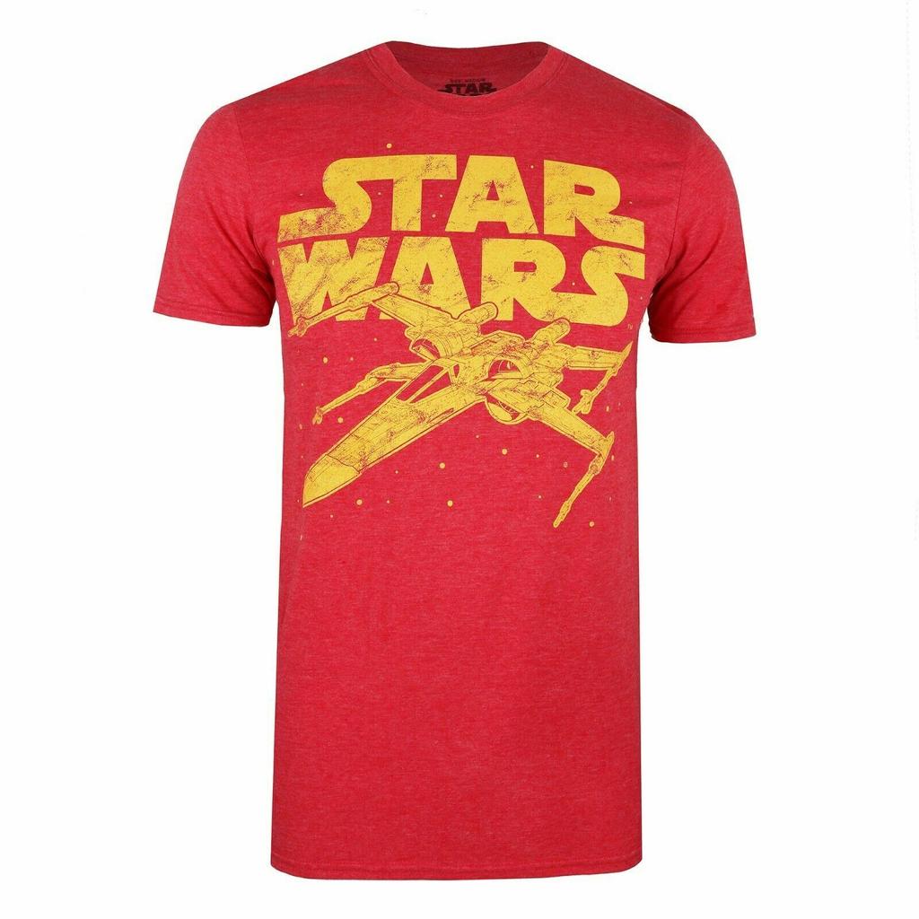 Star Wars Mens T-shirt X-Wing Logo Red S XXL Official