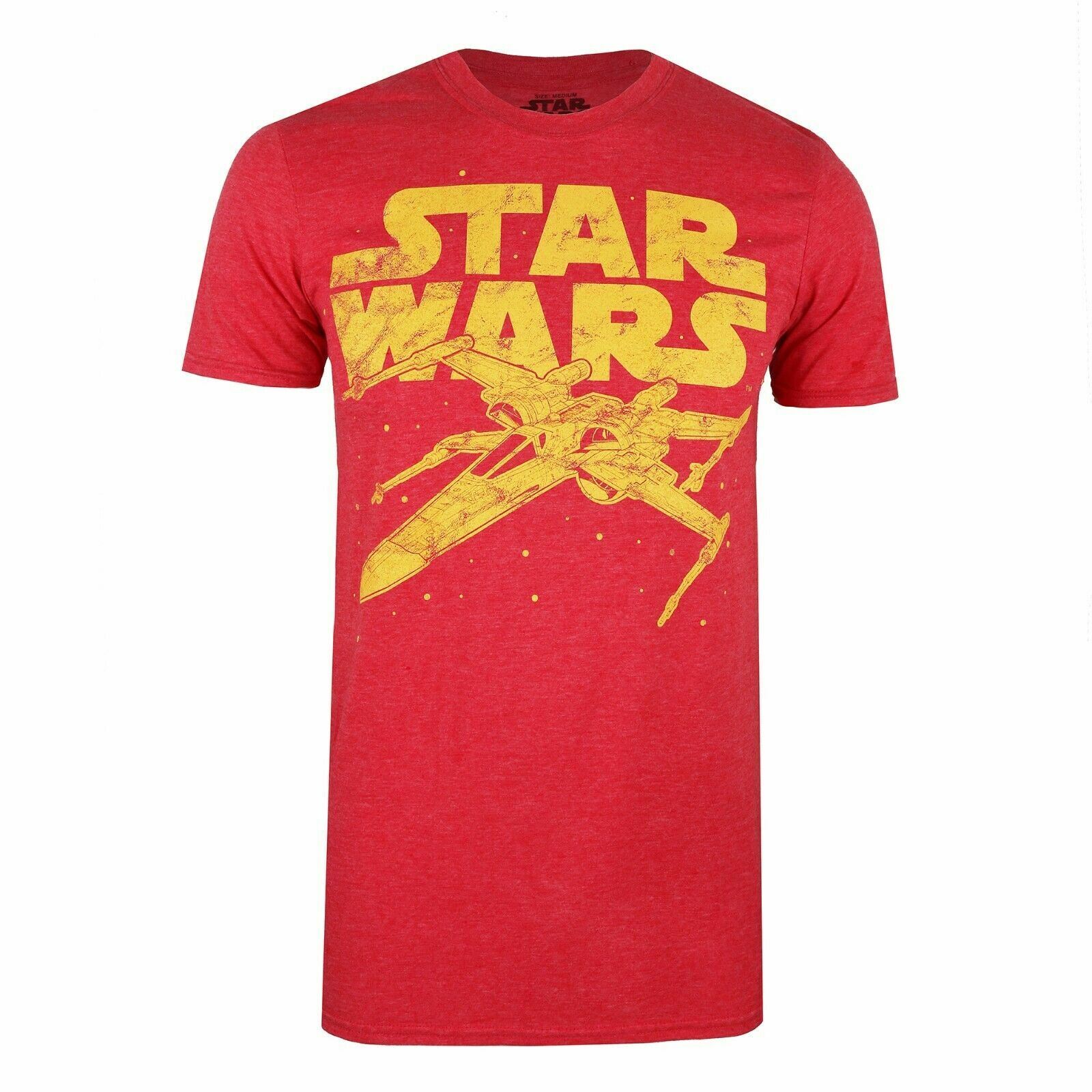 Star Wars Mens T-shirt X-Wing Logo Red S XXL Official L