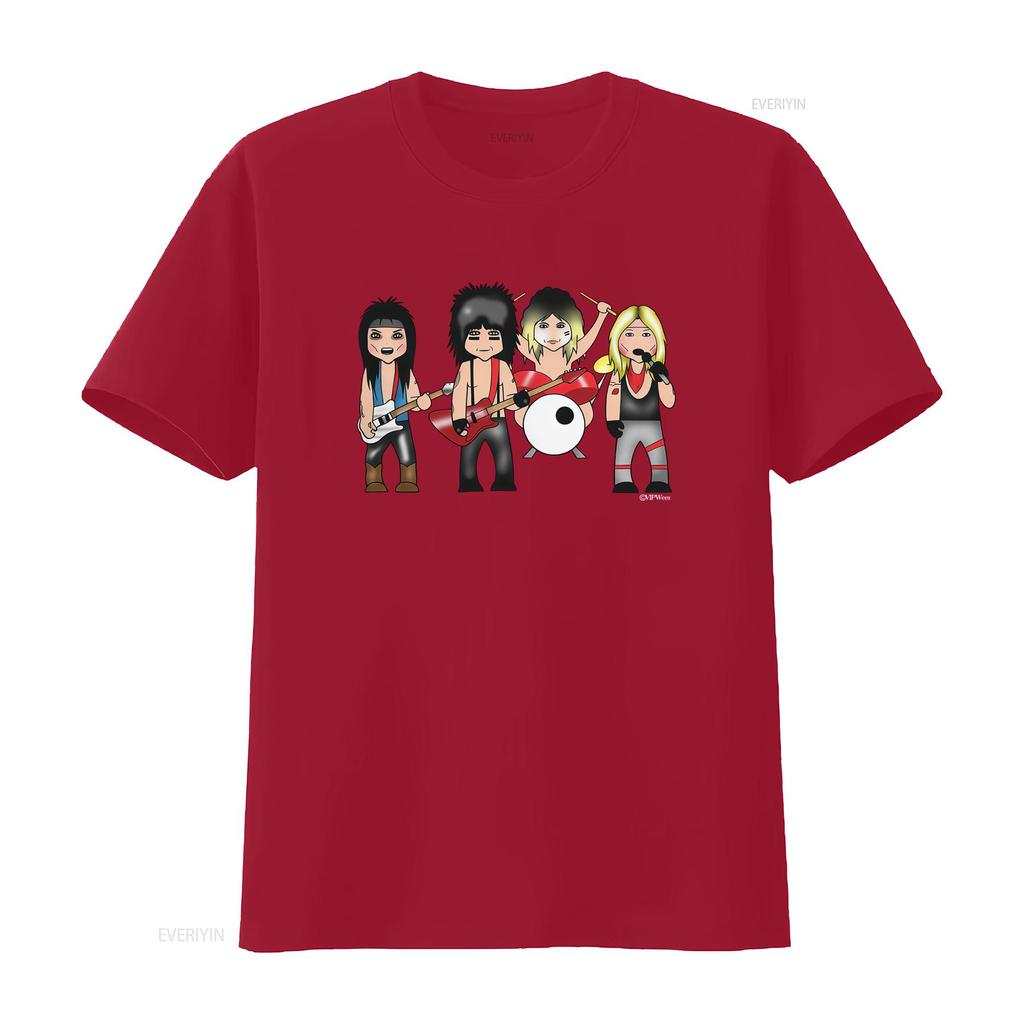 Mens T Shirt Vipwees The Crue Heavy Metal 80S Band Caricature Motley Inspired Rock  Vintage Washed Stretched Comfortable