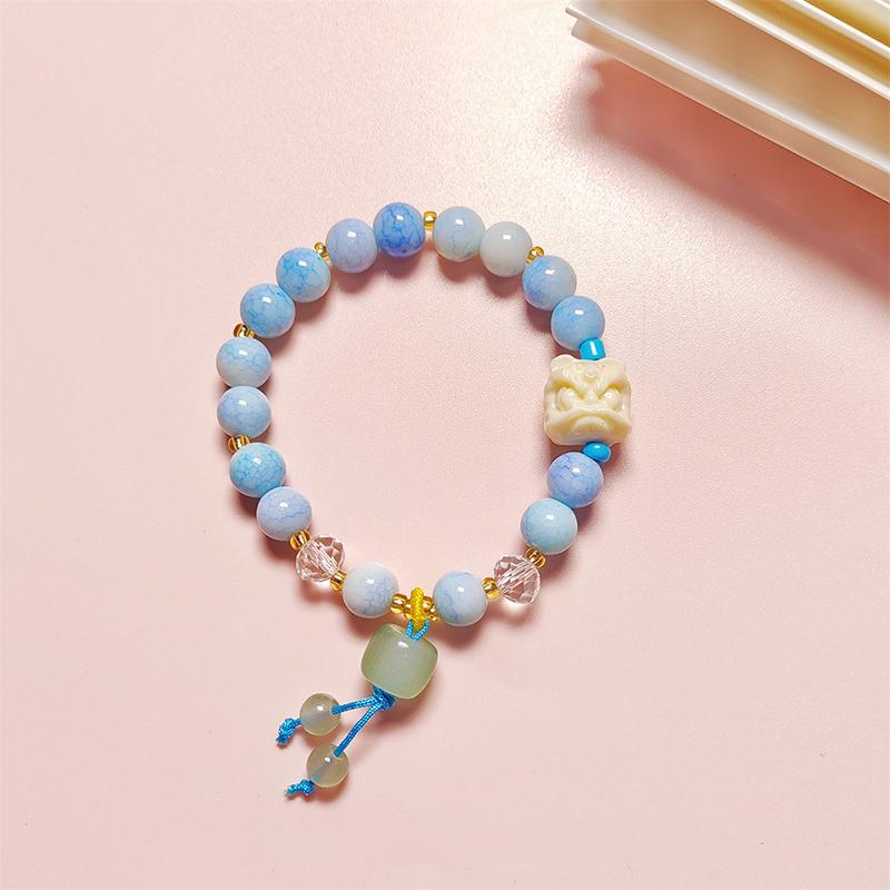 

Милый простой счастливый браслет Baeded с танцем льва для женщин и девочек, разноцветные регулируемые браслеты с бусинами, ювелирные аксессуары, подарки