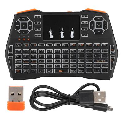 I8plus Lithiumová baterie LED podsvícení Bezdrátová multifunkční mini klávesnice s touchpadem