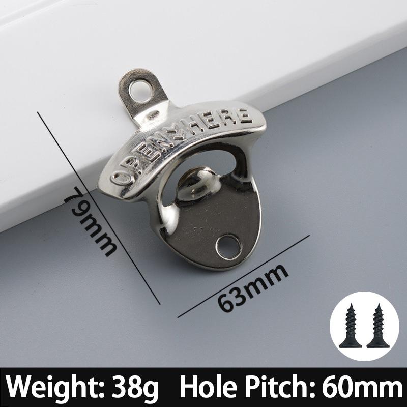 Zinc Alloy Wall Bottle Opener Beer Retro Alloy Wall Mounted Beer Bottle Opener Kitchen Decor KPQ005
