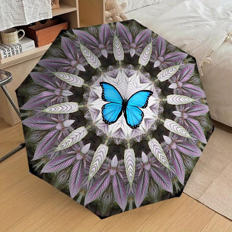 

1pc Butterfly Mandala Automatic Folding Umbrella, Casual Outdoor Accessory, Birthday Festival Gift yy251126147