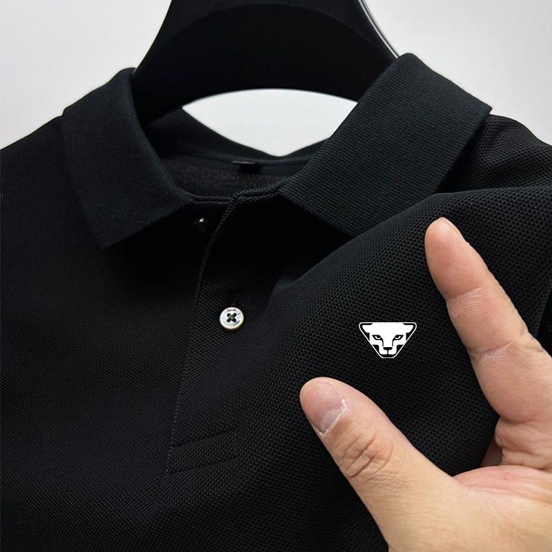 Men s printed solid color breathable quick drying POLO shirt S