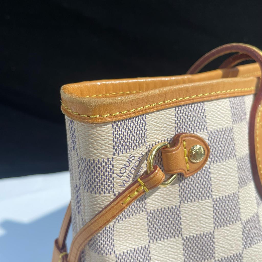 [Gebraucht] Neverfull PM Schachbrett beschichtetes Canvas Leder Tragetasche - Sehr gut #1P64B72