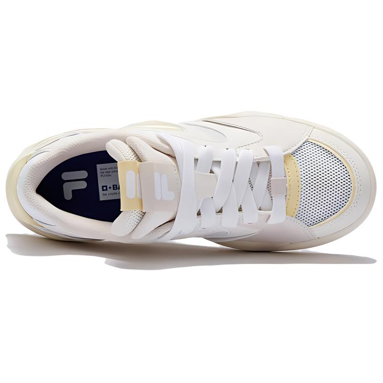 FILA Fusion Kick 2.0 II Comfortable Versatile Shock Absorbing Low Top Skate Shoes Women sneaker White T12W432304F-WW