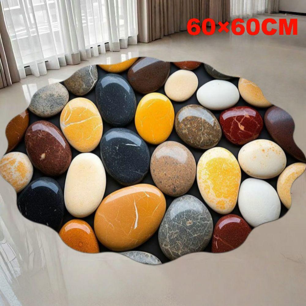 Chinese-style Cobblestone Carpet Nordic Abstract Door Rug Creativity Bathroom Floor Mat  Home Decor