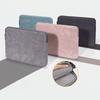 Solid Color Notebook Pouch PU Leather Laptop Sleeve Portable Laptop Sleeve Bag Notebook Storage