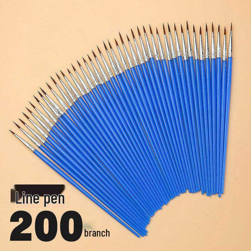 Wei Zhuang Kids' DIY Plaster Nylon Fine Liner Blue Brush for Oil Painting & Graffiti.