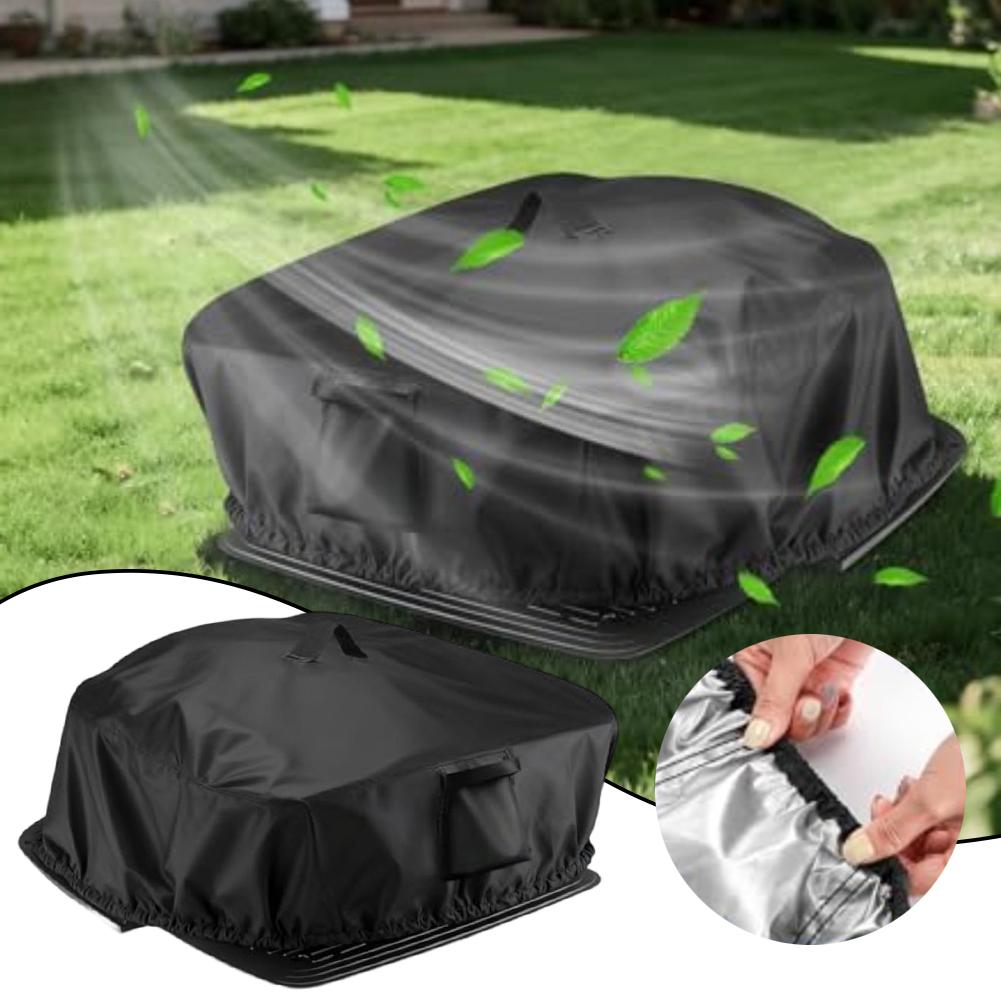 Robotic Lawnmower Cover with Waterproof Fabric and Windproof Elastic Drawstring To Shield Against Harsh Weather Conditions