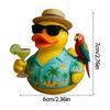 Beach Theme Duck with Parrot Ornament Waterproof Resins Craft Tropics Music Tributes Ornament For Shelf Table Display