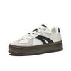 Anta Lifestyle Series Simple Versatile Durable Lightweight Increased Height Low-Top Skate Shoes Women Sneakers White Gray 922538023-3
