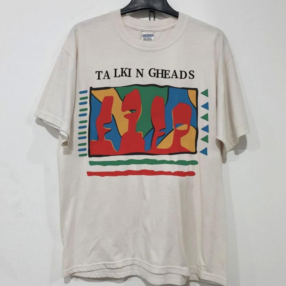 Talking Heads Band White short sleeve 90s T shirt Reprint Unisex tee Unisex T-Shirt XXXXL
