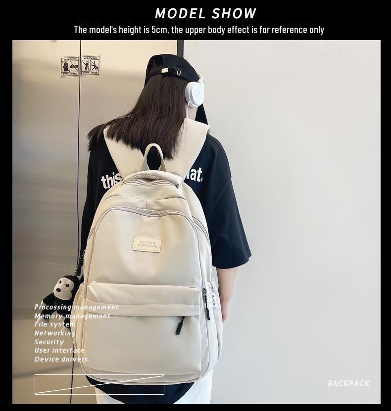 Fashionable Women's Large Capacity Casual Backpack for High School & Short Trips - Multifunctional Laptop Bookbag