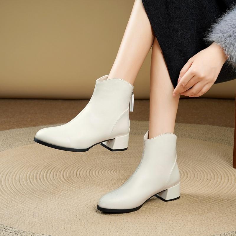 Fashionable New Style Thick Heel Elegant Anti Slip Riding Boots Autumn Winter  Pointed Comfortable Work Women'S Boots