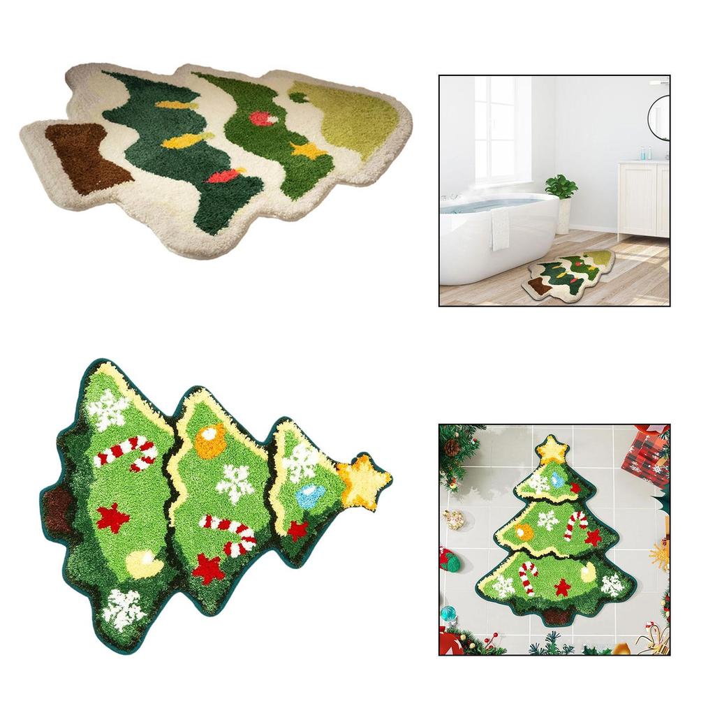 Christmas Rug Easy Clean Professional Soft Decorative Gifts Bathroom Rug