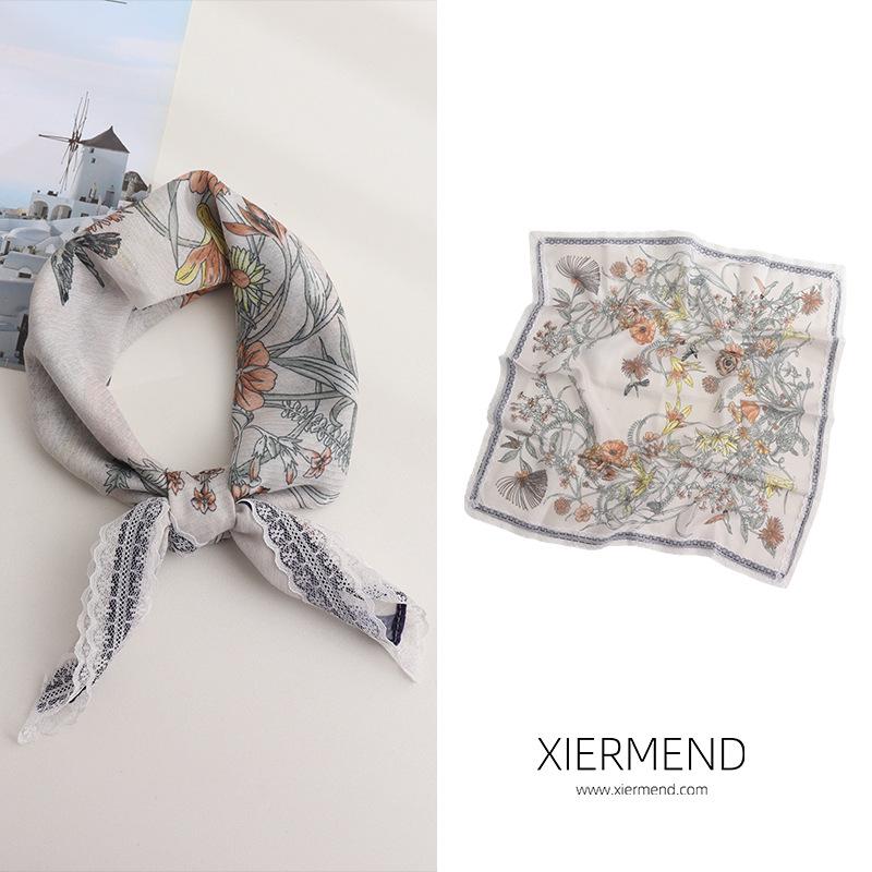 60 Pastel Polka Dot Scarf: Women's Square Bowknot Headscarf & Headband.