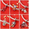 Copper Charms Winter Series Beads Snowman Penguin Pendant Fit Women Original Bracelet Christmas Diy Jewelry Dangle