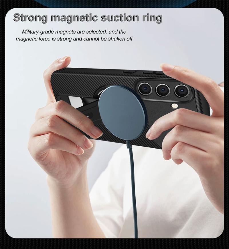 Armor Magnetic Ring For Magsafe Magnetic Wireless Charge Case For Samsung Galaxy A16 A26 A36 A56 5G A06 Bracket Cover