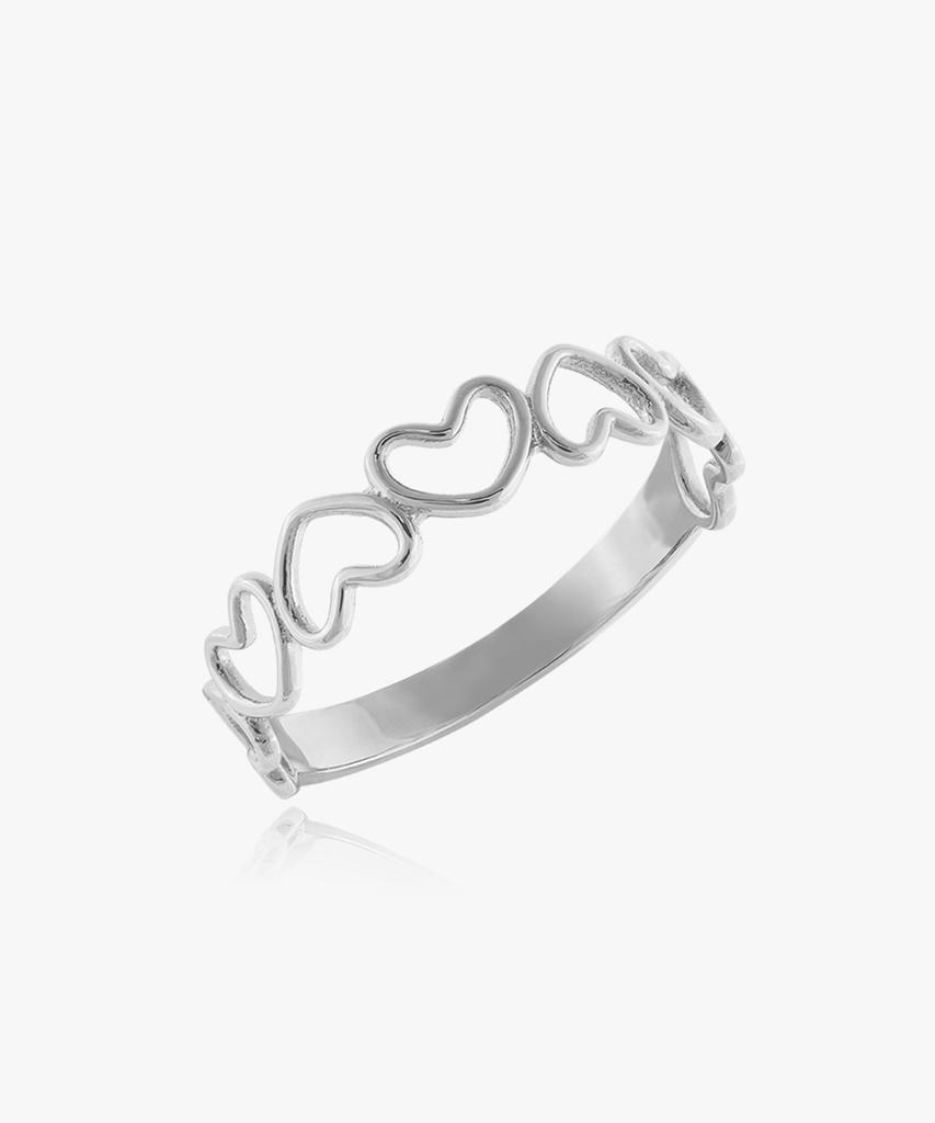 Helene Jewelry Silver 925 Silver Slim Heart Miss Ring (Type A)
