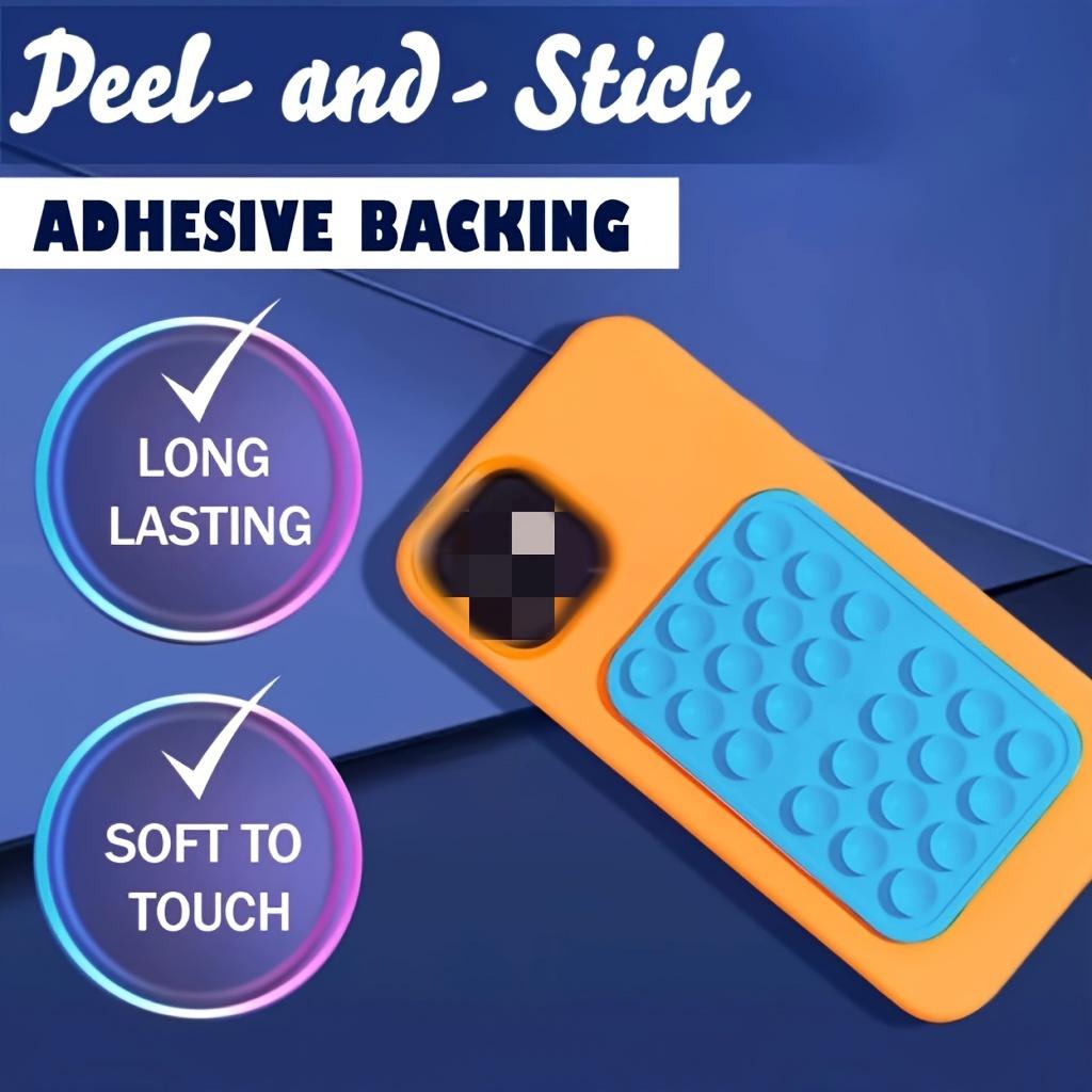 6 Random Colors Multi-Functional Silicone Suction Cup Pad for Various Cell Phones - Non-Slip Square Pad with 24 Suction Cups