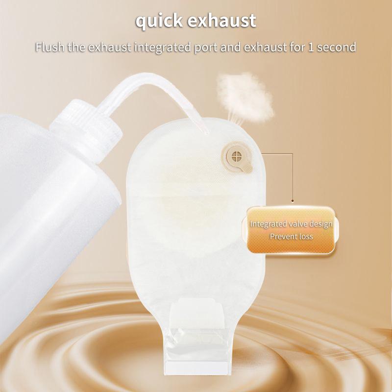 1Pcs Exhaustable Colostomy Bags 65Mm Hole Drainable Ostomy Bags Stoma Care Pouch With Clips Closure Colostomy Bag