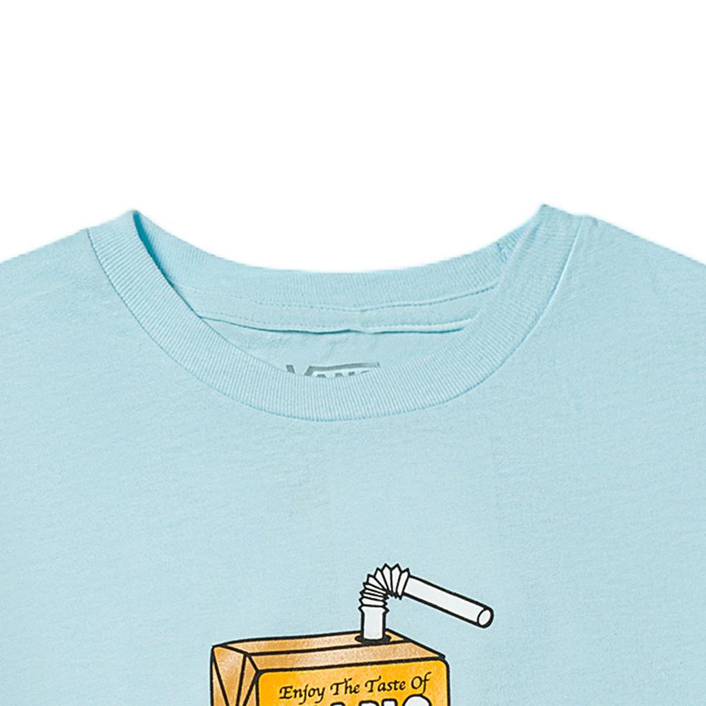 Vans T-Shirt Letter Print Pattern Ribbed Round Neck Short Sleeve Kids tops Blue VN00080CG50