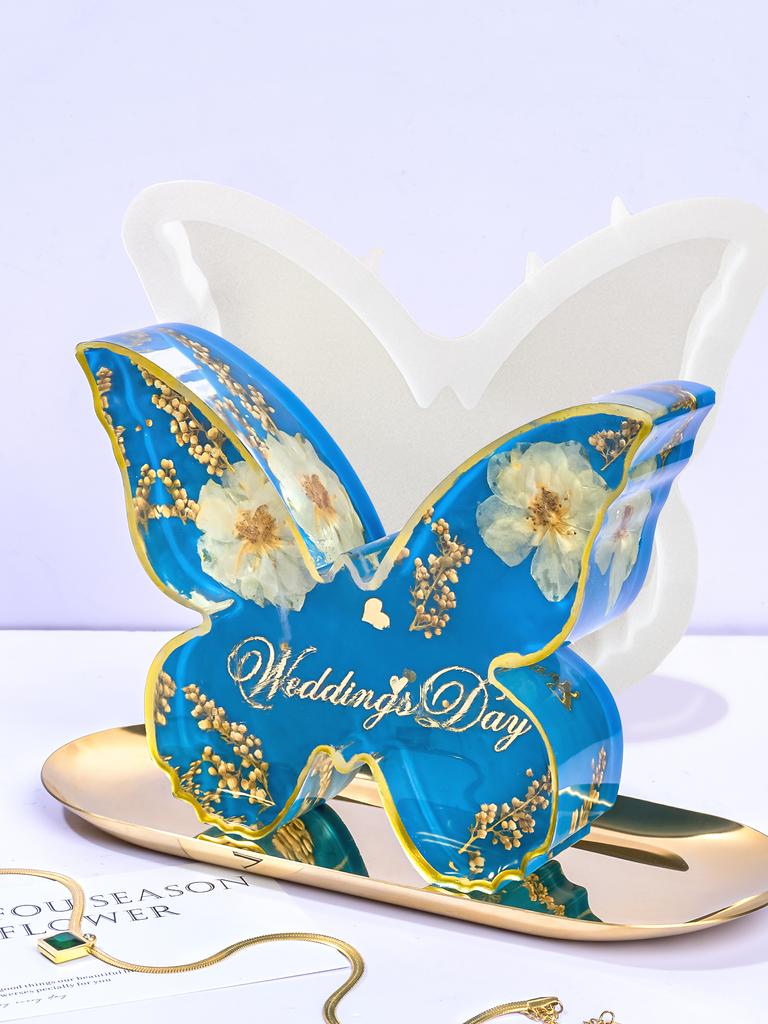 Large Butterfly Resin Molds DIY Cute Silicone Mold Creative Butterfly Bookend Flower Preservation Kit Crafts Epoxy Resin Mould