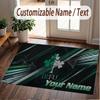 Custom Rug Ireland Rugby Pattern Print Name Text Soft Non‑Slip Floor Carpet for Home Indoor Decoration