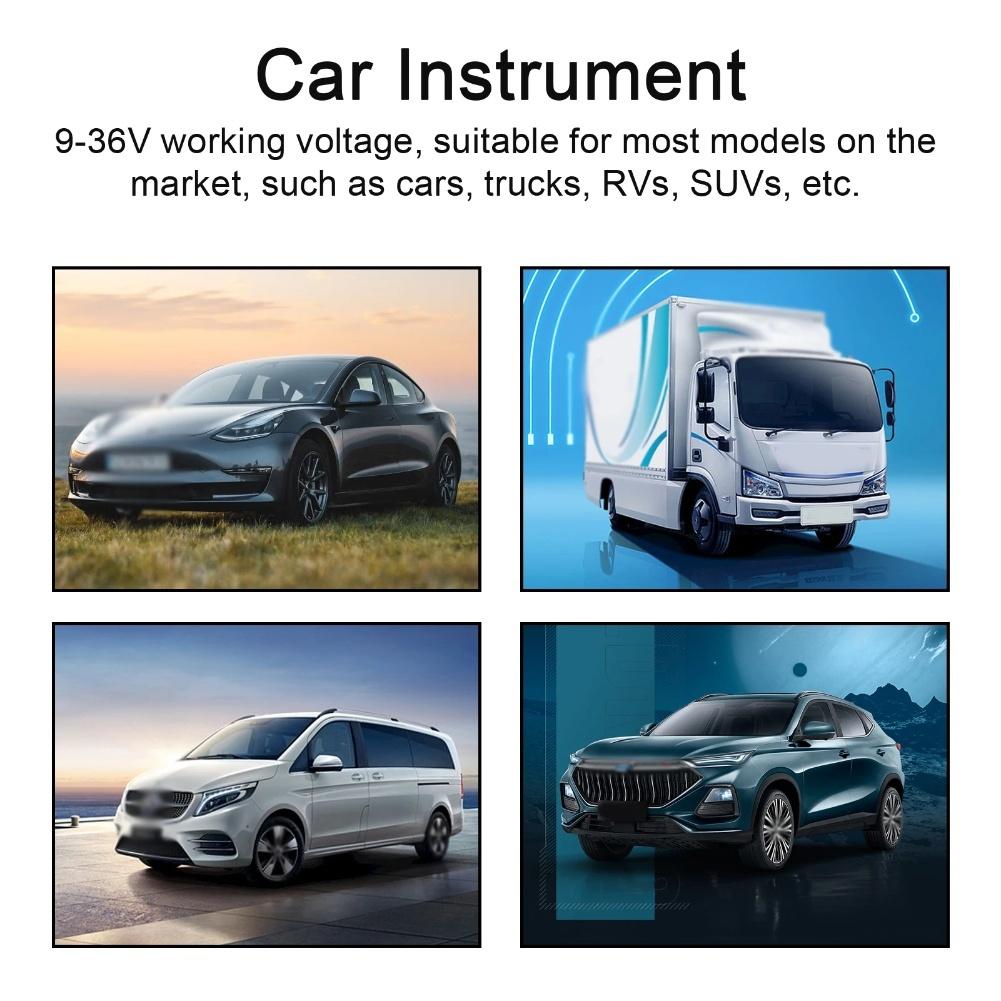 3 In 1 Car Digital Gauge Monitor for Oil Pressure Voltage and Water Temperature with Wide Voltage Compatibility