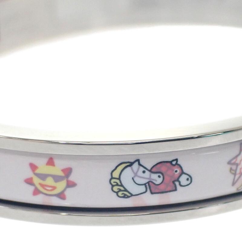 HERMES  H204411FPJ2PM  Bangle Pink Metal/enamel Women