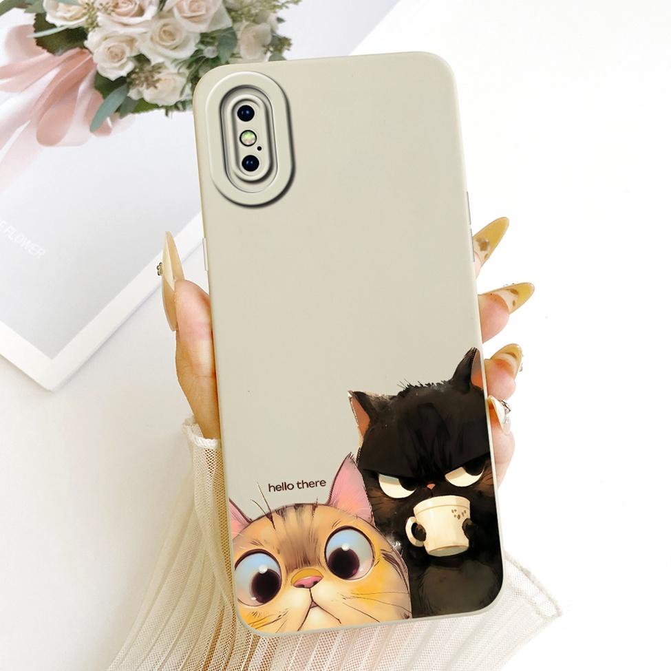 Casing For iPhone XS Max Cover Fashion Cartoon Cute Funny Painted Silicone Phone Case A1921 A2101 A2102 A2104