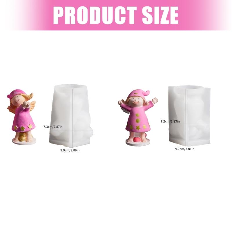 Easy to Use Silicone Candle Mould Featuring Detailed Sleep Angel Designs for Craft Projects