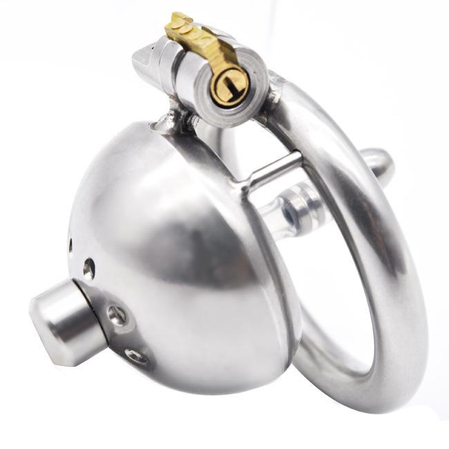 Ultra Small Metal Chastity Lock CB6000s: Male BDSM Master-Slave Birdcage Pot Lid Head Training Tool.