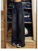 Women's Plus Size High Waist Straight Leg Jeans - 2024 Spring/Autumn, Slimming, Loose Wide-Leg, Floor-Length