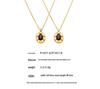 Qiong Yao Geometric Oval Black Zircon Pendant Clavicle Chain - Light Luxury Stainless Steel Jewelry