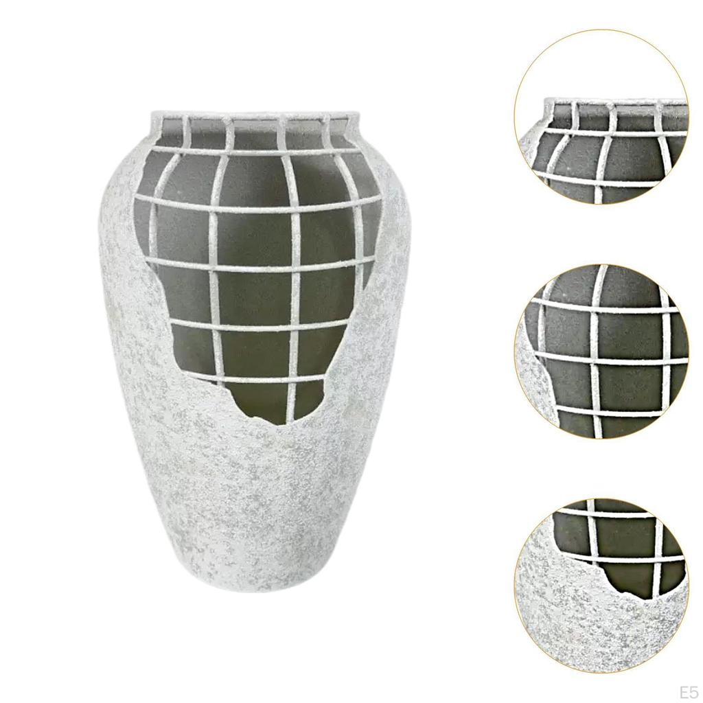Decorative Iron Art Vase for Tabletop Use Functional Container Flowers