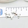 Set di 100 Ciondoli Gatto Farfalla Luna Argento Antico per Braccialetti e Collane Fai da Te